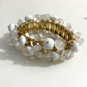 White + Crystal Stone Bracelet
